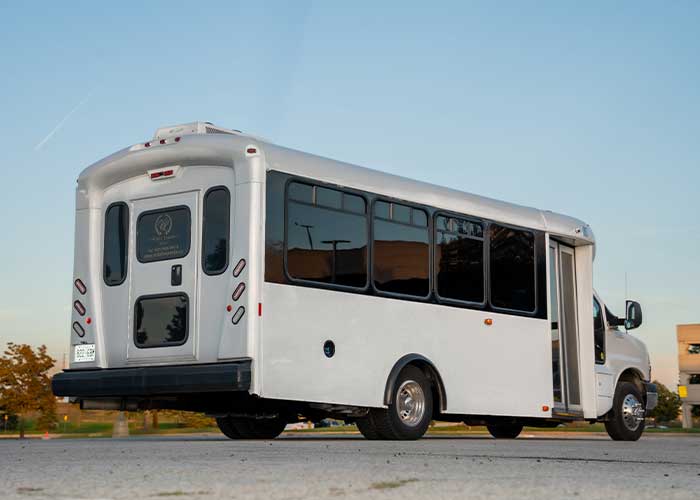 20-passenger luxury party bus interior
